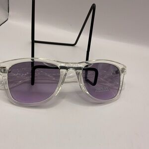 Source Unknown Clear and Purple Sunglasses